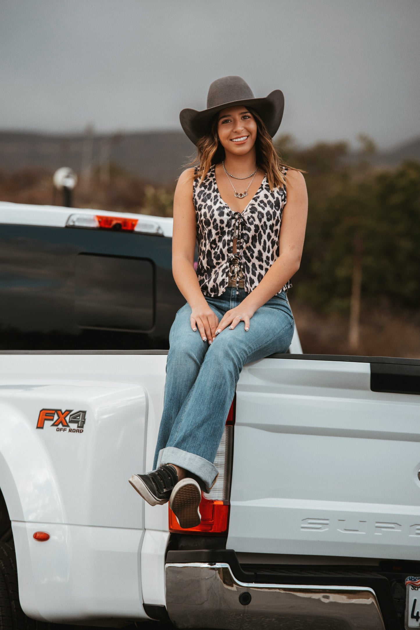 Cowgirl Cheetah Tie back
